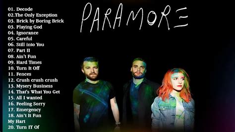 paramore lyrics|list of paramore songs.